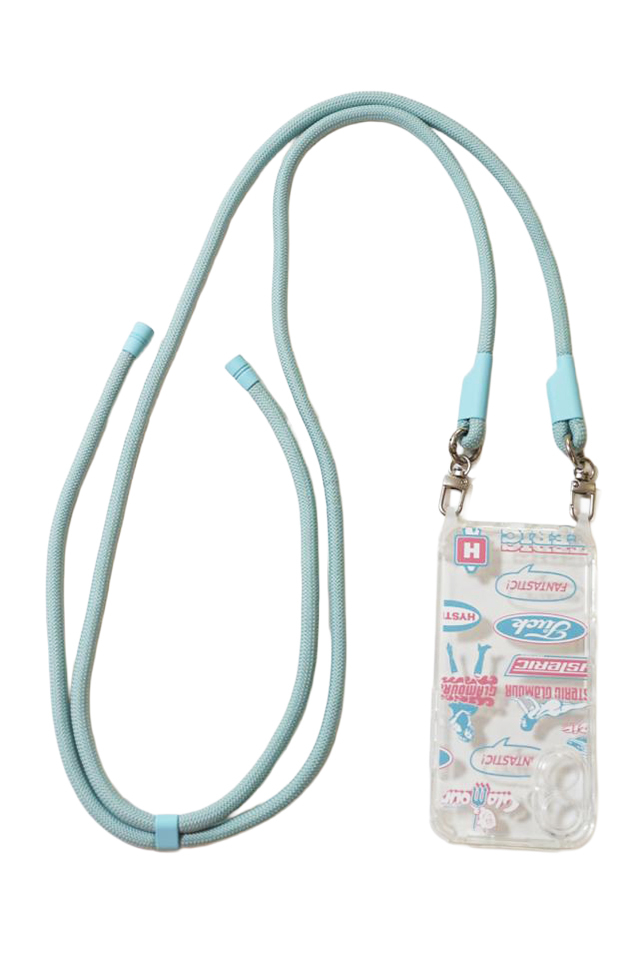 HYSTERIC GLAMOUR ヒステリックグラマー 01261QG15 STEPHAN PATTERN柄 ショルダーストラップ付きiPhoneカバー WHITE 正規通販 レディース メンズ