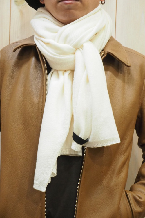 メンズ junhashimoto ジュンハシモト 1132020001 BIG STOLE ビッグストール [WHITE] 正規通販