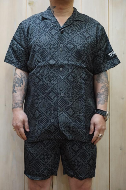 TFW49 ティーエフダブリューフォーティーナイン T062310002 TFW49 × REYN SPOONER BANDANA SHIRTS レインスプーナーコラボシャツ BLACK 正規通販 メンズ ゴルフ