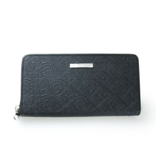 GARNI ガルニ GL16014 Vine Pattern Zip Long Wallet BLACK 財布 正規通販 メンズ レディース