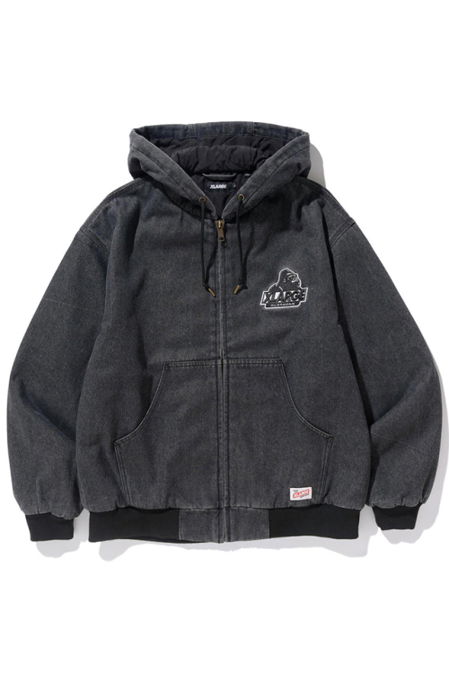 XLARGE エクストララージ 101231021001 OLD OG HOODED WORK JACKET XLARGE ワークジャケット BLACK 正規通販 メンズ レディース