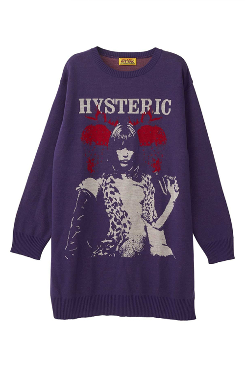 HYSTERIC GLAMOUR ヒステリックグラマー 01253NO01 EP BERRY HYSジャカード ワンピース PURPLE 正規通販 レディース