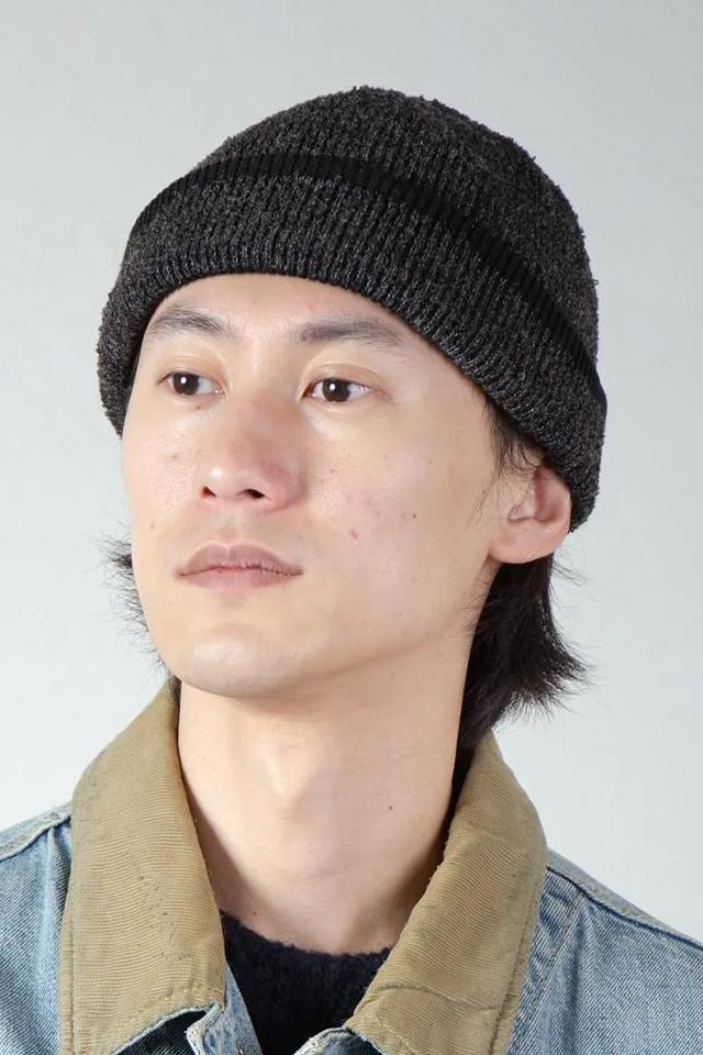RACAL ラカル RL-26-1435 French terry Knit Watch パイルニットショートワッチ CHACOAL × BLACK 正規通販 メンズ