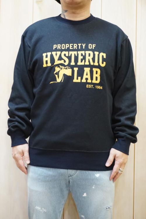 HYSTERIC GLAMOUR 02223CS07 HYSTERIC LAB スウェット DARK INDIGO BLUE 正規通販 メンズ