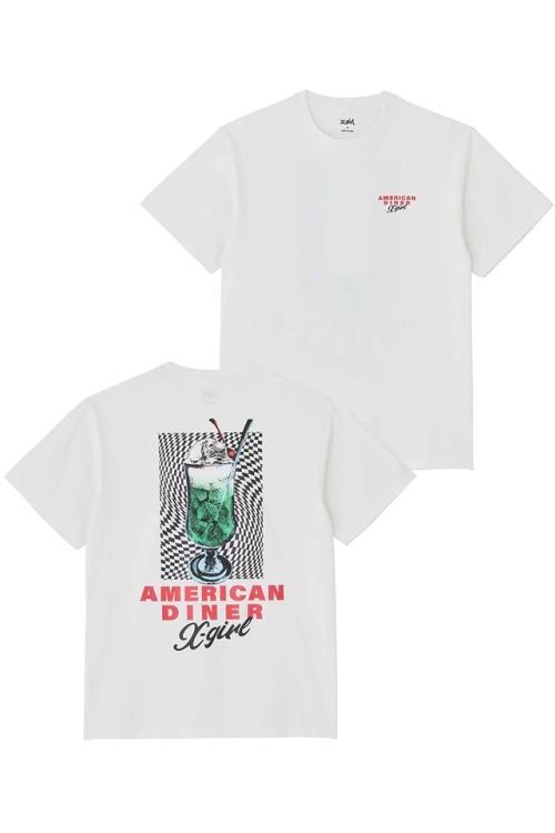 X-girl エックスガール 105232011017 SODA FLOAT S/S TEE X-girl Tシャツ WHITE 正規通販 レディース