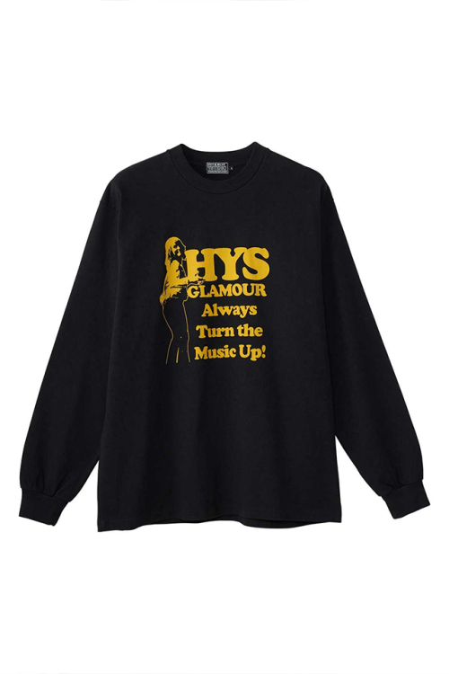 HYSTERIC GLAMOUR ヒステリックグラマー 02253CL06 SUPER KINKY SOUNDS Tシャツ BLACK 正規通販 メンズ