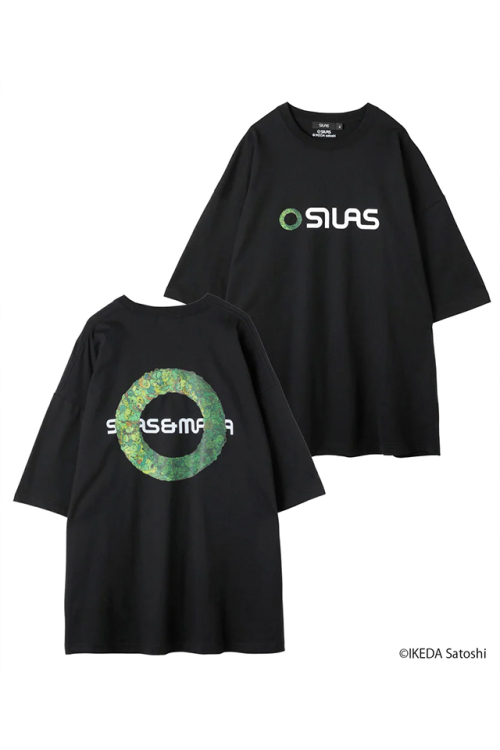 SILAS サイラス 110231011010 IKEDA SATOSHIxSILAS WIDE PRINTED TEE B Tシャツ BLACK 正規通販 メンズ