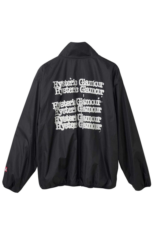 HYSTERIC GLAMOUR ヒステリックグラマー 02253AB10 TYPEWRITER LOGO スタンドカラージャケット BLACK 正規通販 メンズ