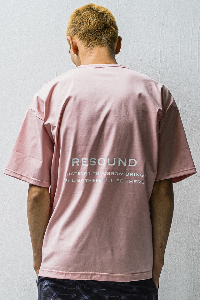 RESOUND CLOTHING リサウンドクロージング RC27-T-001 BACK ICON ROGO LOOSE TEE バックアイコンロゴルーズTシャツ PINK 正規通販 メンズ