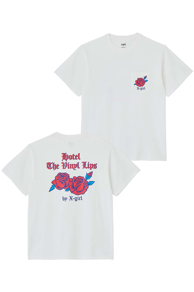 X-girl エックスガール 105232011011 ROSE POCKET S/S TEE X-girl Tシャツ WHITE 正規通販 レディース