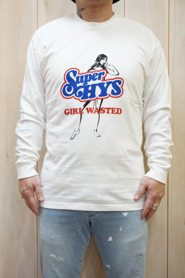 HYSTERIC GLAMOUR ヒステリックグラマー 02223CL15 SUPER GIRL Tシャツ WHITE 正規通販 メンズ