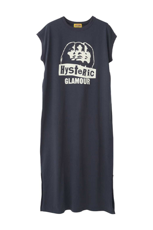 HYSTERIC GLAMOUR ヒステリックグラマー 01261CO03 MULTI WOMAN ワンピース BLACK 正規通販 レディース