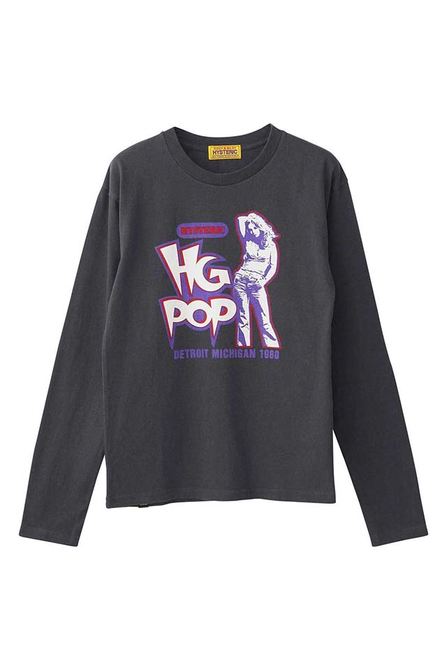 HYSTERIC GLAMOUR ヒステリックグラマー 01253CL13 HG POP Tシャツ BLACK 正規通販 レディース