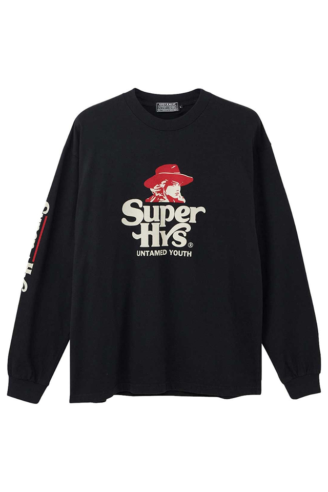 HYSTERIC GLAMOUR ヒステリックグラマー 02233CL13 SUPER HYS Tシャツ BLACK 正規通販 メンズ