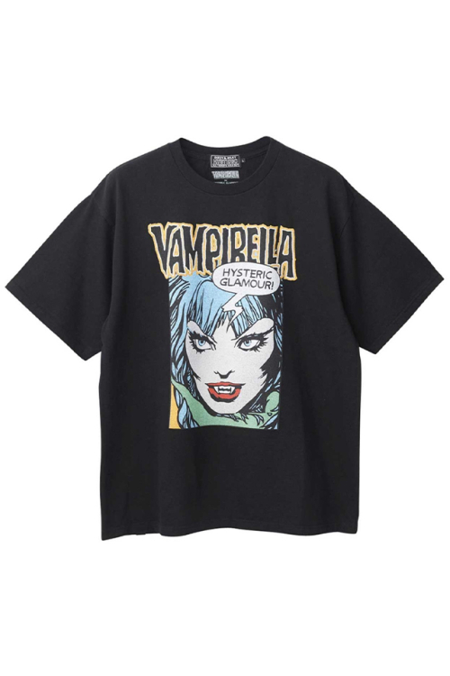 HYSTERIC GLAMOUR ヒステリックグラマー 02232CT07 VAMPIRELLA/CAUGHT DEMONS Tシャツ BLACK 正規通販 メンズ