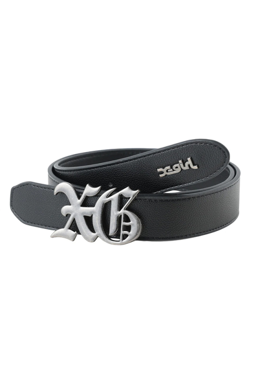X-girl エックスガール 105253054015 XG EMBLEM BELT エンブレムベルト SILVER 正規通販 レディース