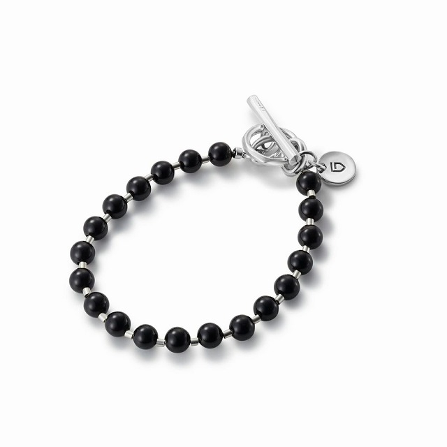 GARNI ガルニ GB22015 Stone Ball Chain Bracelet ストーンボールチェーンブレスレット BLACK 正規通販 メンズ レディース