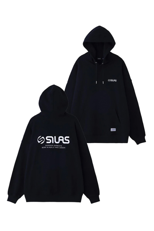 SILAS サイラス 110231012002 BASIC LOGO SWEAT HOODIE SILAS パーカー BLACK 正規通販 メンズ