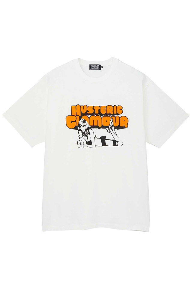 HYSTERIC GLAMOUR ヒステリックグラマー 02241CT15 POP ROCK Tシャツ WHITE 正規通販 メンズ