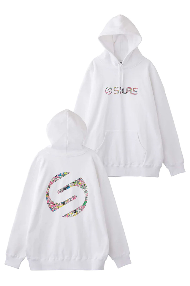 SILAS サイラス 110233012007 SPUTTERING LOGO WIDE HOODIE SILAS パーカー WHITE 正規通販 メンズ