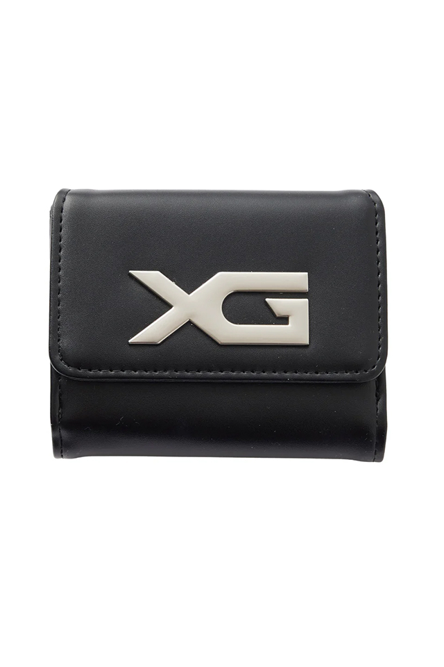 X-girl エックスガール 105254054006 XG EMBLEM BUCKLE FAUX LEATHER MINI WALLET 財布 BLACK 正規通販 レディース