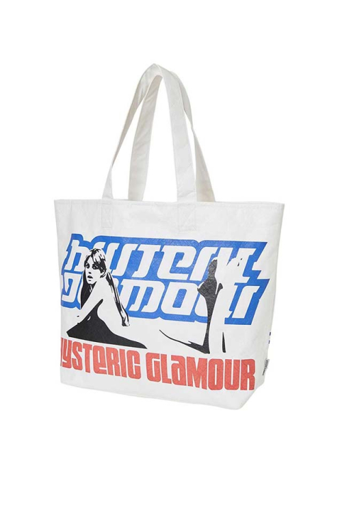 HYSTERIC GLAMOUR ヒステリックグラマー 01263QB01 HYSTERIC BOX トートバッグ WHITE 正規通販 メンズ レディース