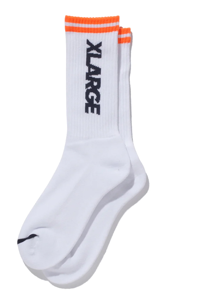 XLARGE エクストララージ 101232054002 CONTRAST STRIPE STANDARD LOGO SOCKS XLARGE ソックス WHITE 正規通販 メンズ レディース