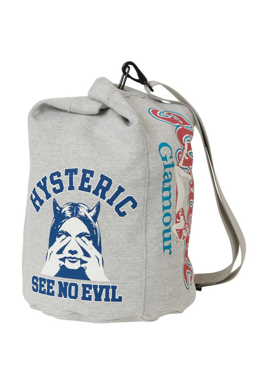 HYSTERIC GLAMOUR ヒステリックグラマー 01253QB10 COLLEEGE COLLAGE スウェットショルダーバッグ TOP GRAY 正規通販 レディース