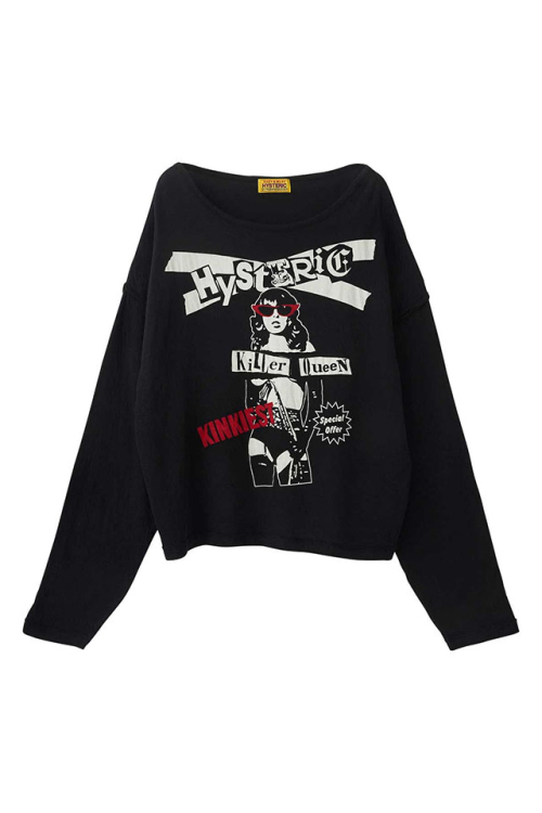 HYSTERIC GLAMOUR ヒステリックグラマー 01253CL15 SPECIAL OFFER プルオーバー BLACK 正規通販 レディース