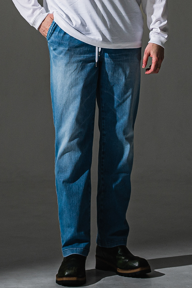 RESOUND CLOTHING  リサウンドクロージング RC41-ST-016WTD DENIM JERSEY WIDE PT デニムジャージワイドパンツ LIND 正規通販 メンズ 2026年8月25日入荷予定