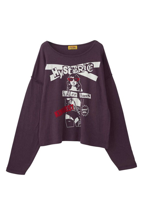 HYSTERIC GLAMOUR ヒステリックグラマー 01253CL15 SPECIAL OFFER プルオーバー PURPLE 正規通販 レディース